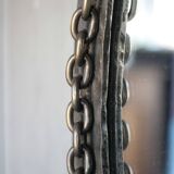 Vintage mirror, wall mirror, oval mirror, wrought iron mirror, brutalist