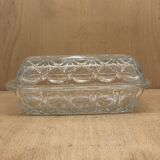 Glass butter dish