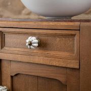 Antique wooden and red marble washstand (Art Deco style)
