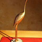 Vintage brass heron