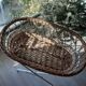 Rattan baby bassinet + stand