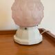Art Deco powder pink globe lamp and porcelain base