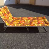 Vintage folding chaise chaise longue an 60 70
