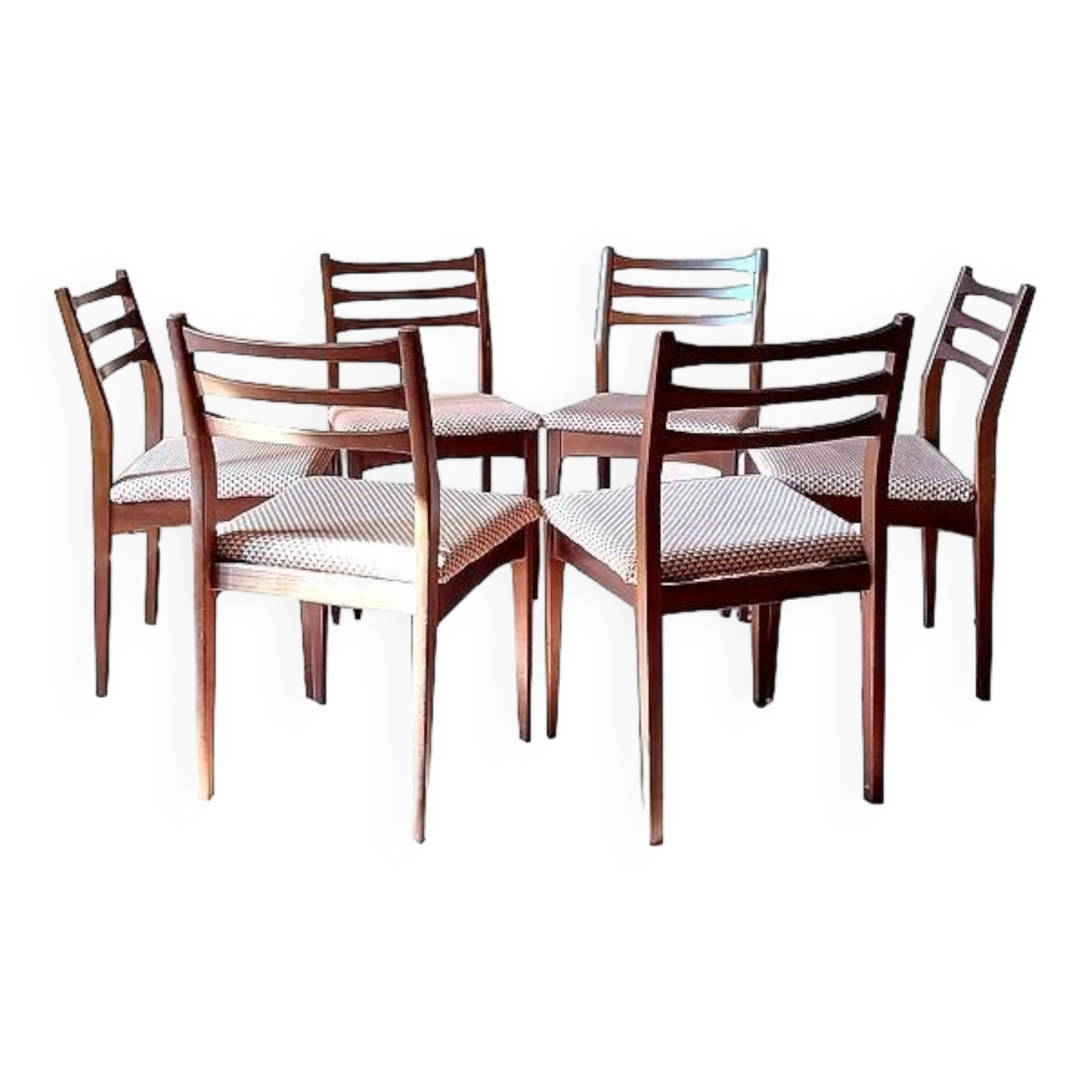 6 teak chairs from Meredew furniture, vintage Scandinavian, 1960s