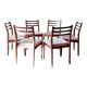 6 teak chairs from Meredew furniture, vintage Scandinavian 1960s.