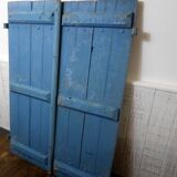 Pair of blue oak shutters