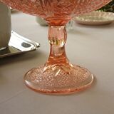 Pink glass cup