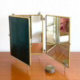 Triptych barber's mirror