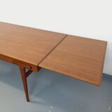 Vintage rectangular Scandinavian dining table by Ejvind A. Johansson teak