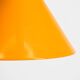 Original 1970s orange metal pendant lamp by Louis Poulsen model Billiard