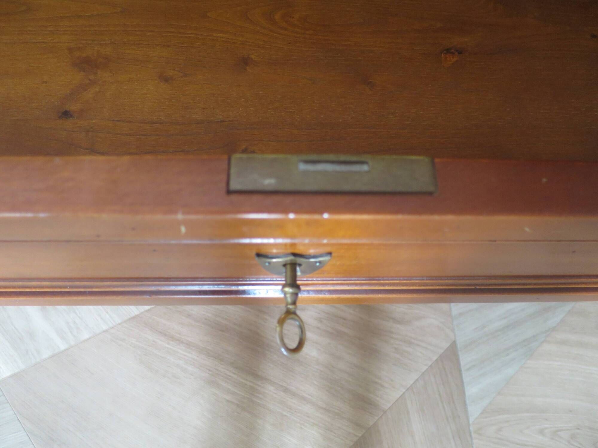 large curved chest of drawers - solid wood - cherry - 4 drawers - Louis Philippe