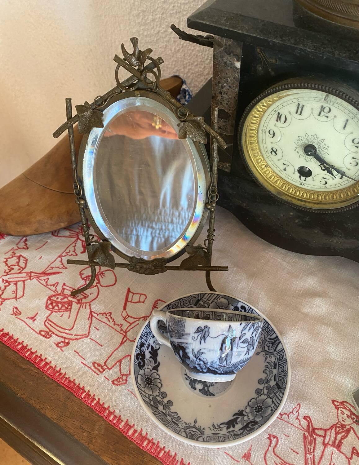 Old Villeroy and Boch cup with Japanese motifs
