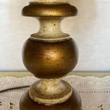 Lampe  à poser en bois peint vintage