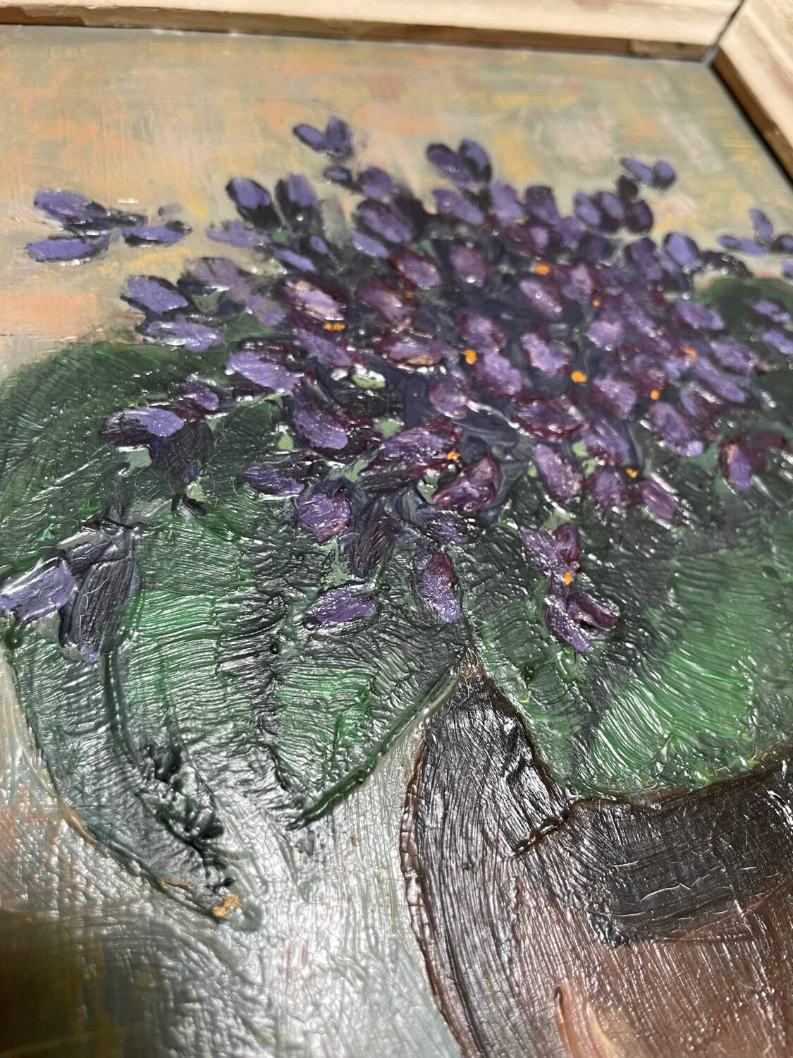 Still life painting with violets 1964