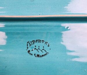 Vintage Libertas ceramic wall plaque, San Marino 1950s