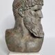 Bust of Poseidon in patinated plaster on plaster base,