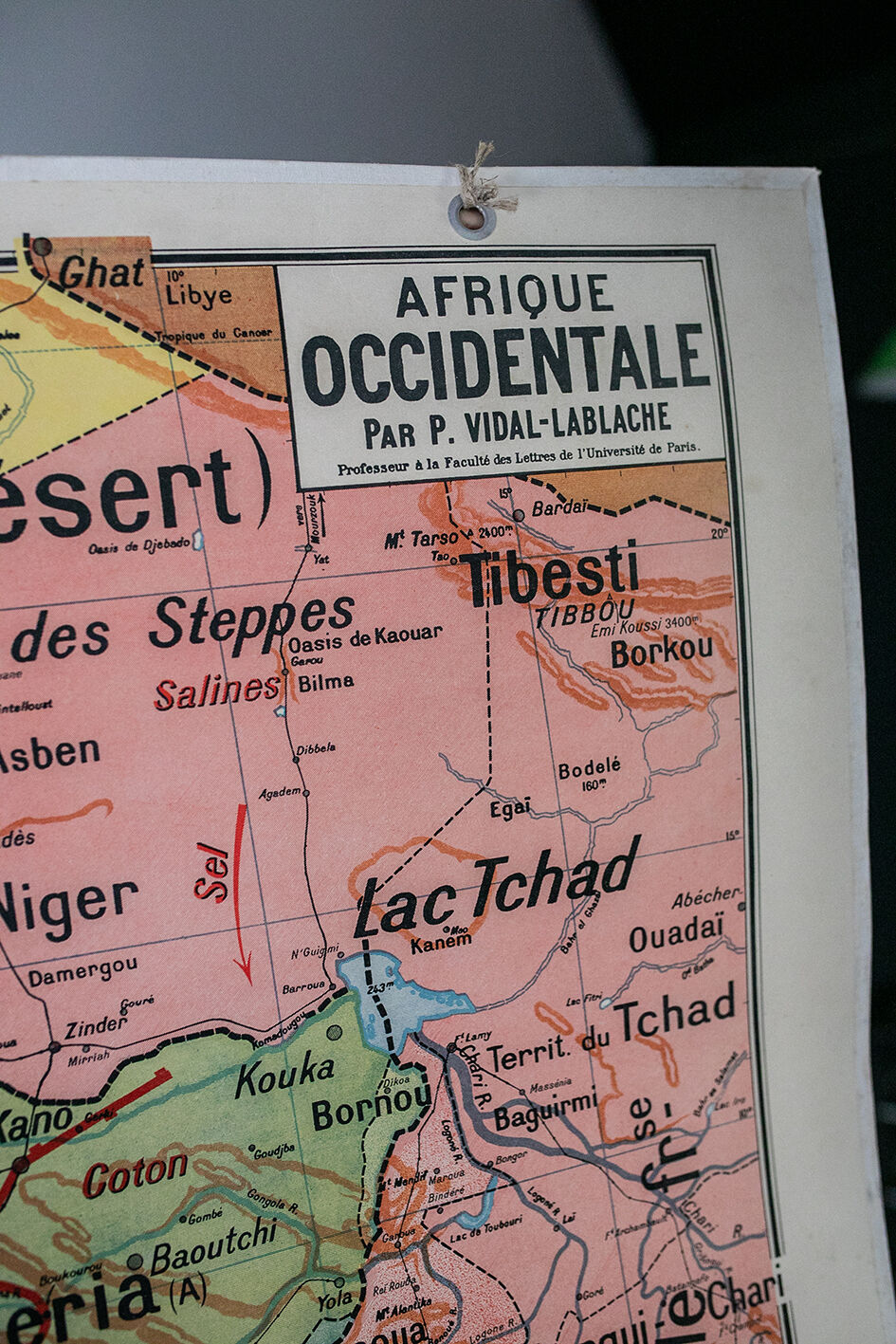 La carte de géographie Afrique Occidentale / Tunisie