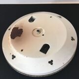 Round vintage ceiling light with metal support
