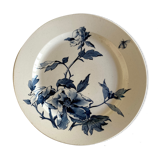 Plat pavots en faience de Gien 19e décor Eté