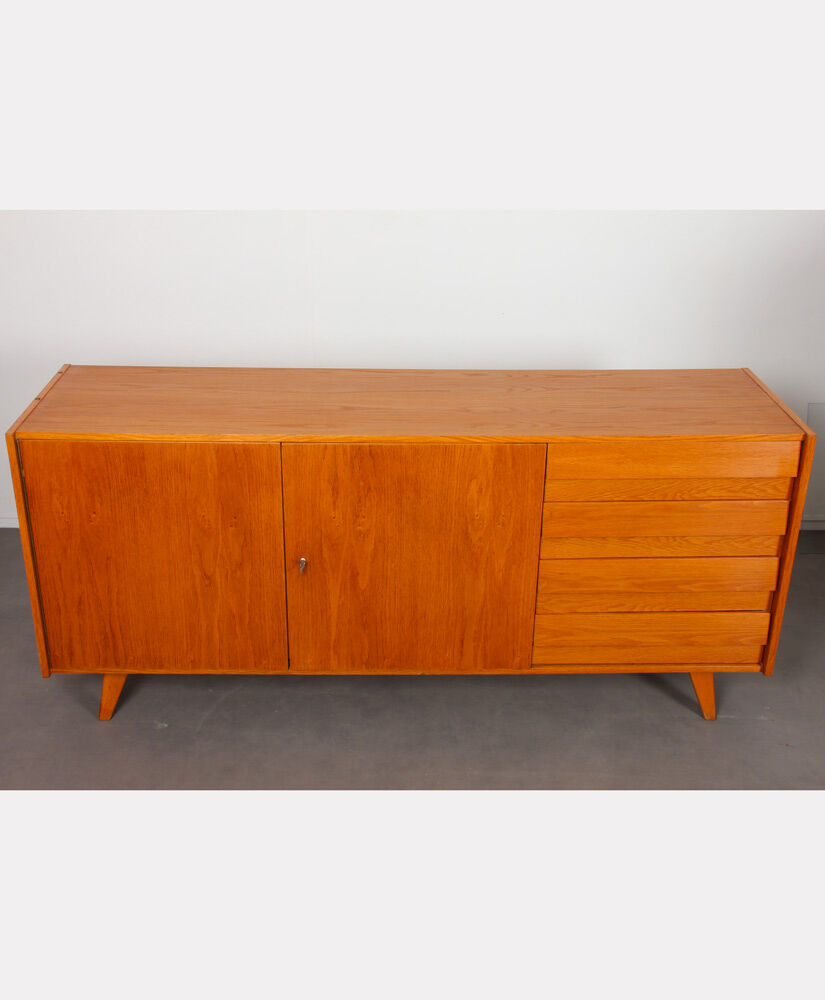 Oak row by Jiroutek for Interier Praha, model U-460, 1960