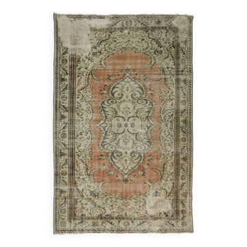Turkish Anatolian Handmade Vintage Rug 274 cm x 180 cm