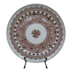Old 26cm dish in Terre de Fer earthenware from Longwy, Henri II model