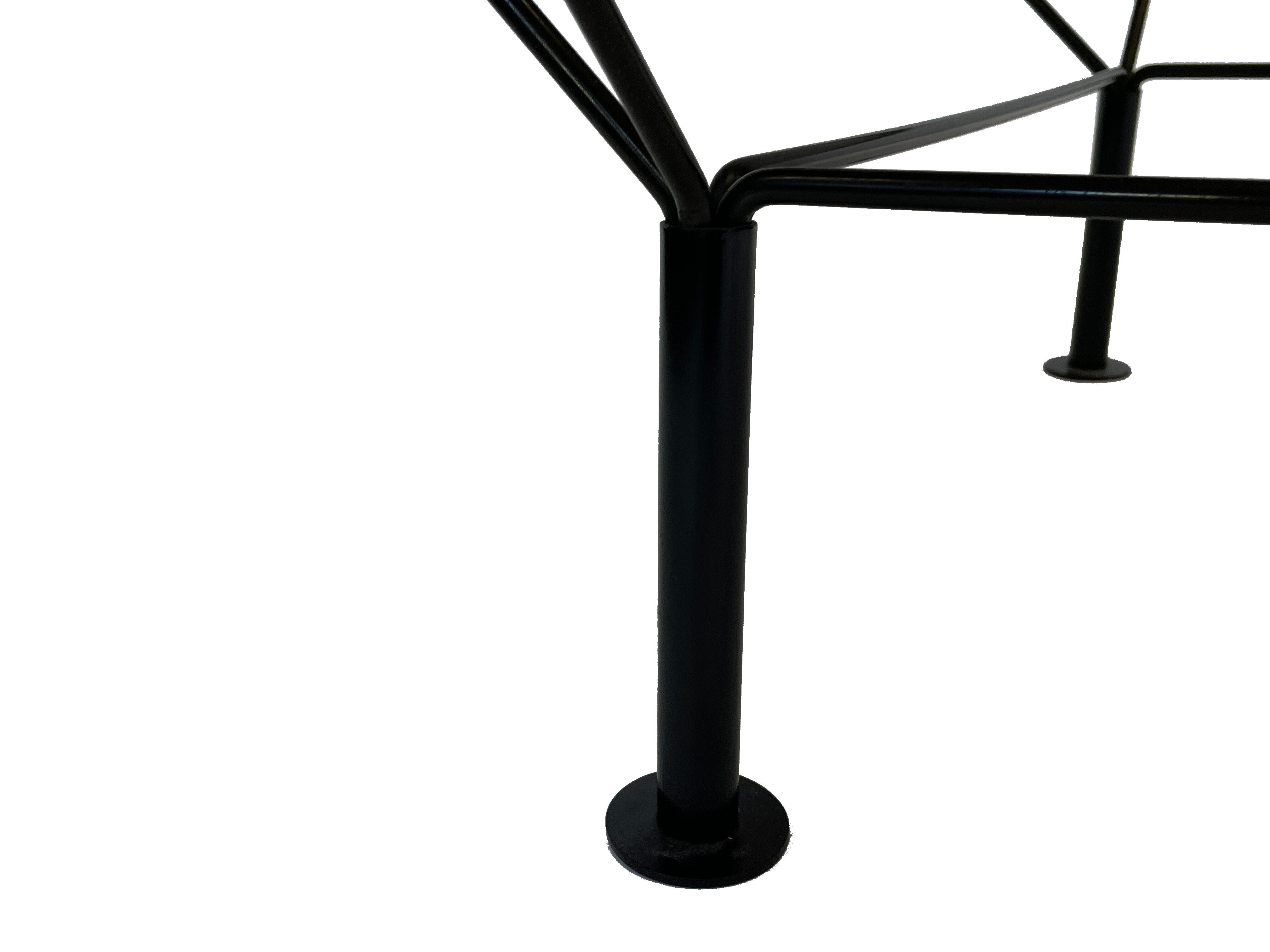 80s metal coffee table and minimalist design glass
