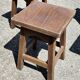 6 rustic brutalist wooden stools