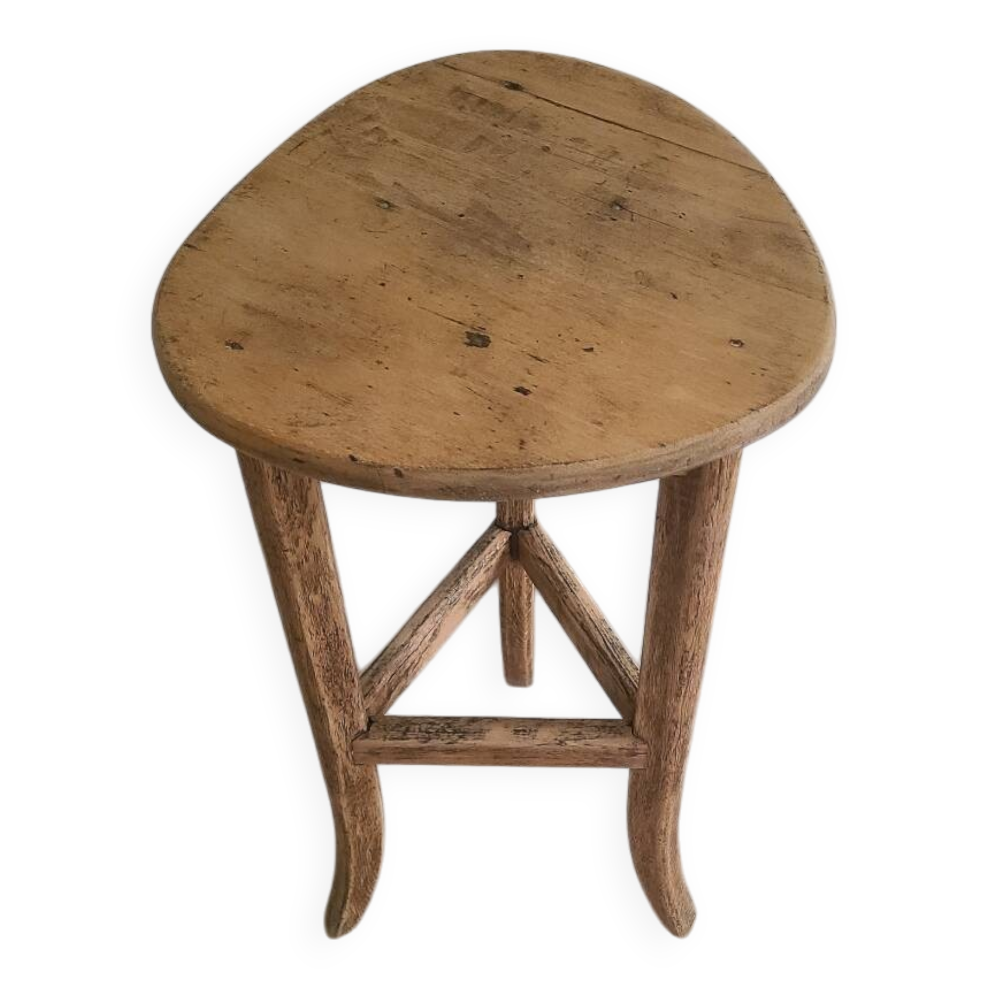 Old solid oak plant stand