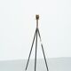 Tripod floor lamp with pleated plastic shade, 1950s
