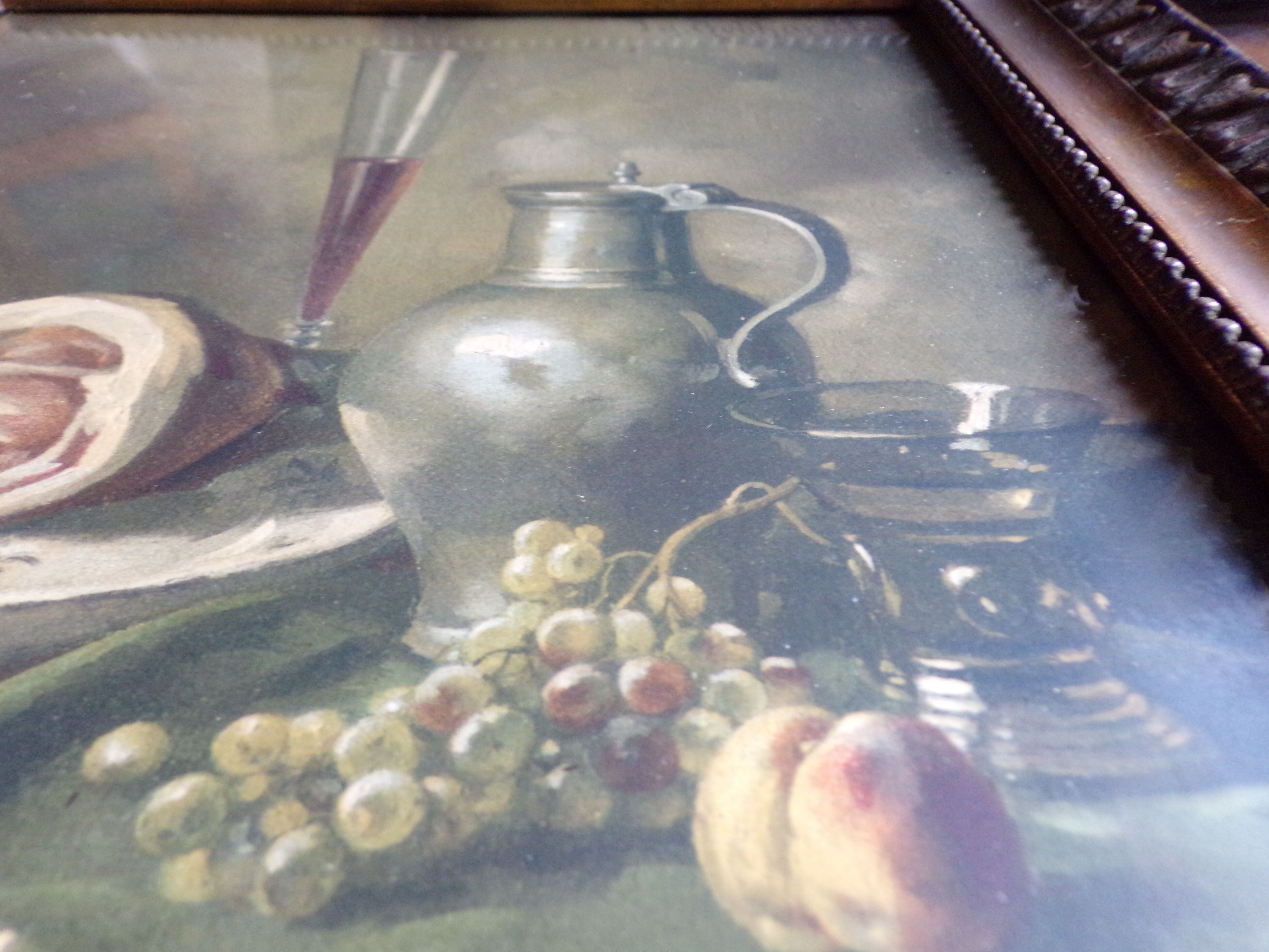 Old still life watercolor signed