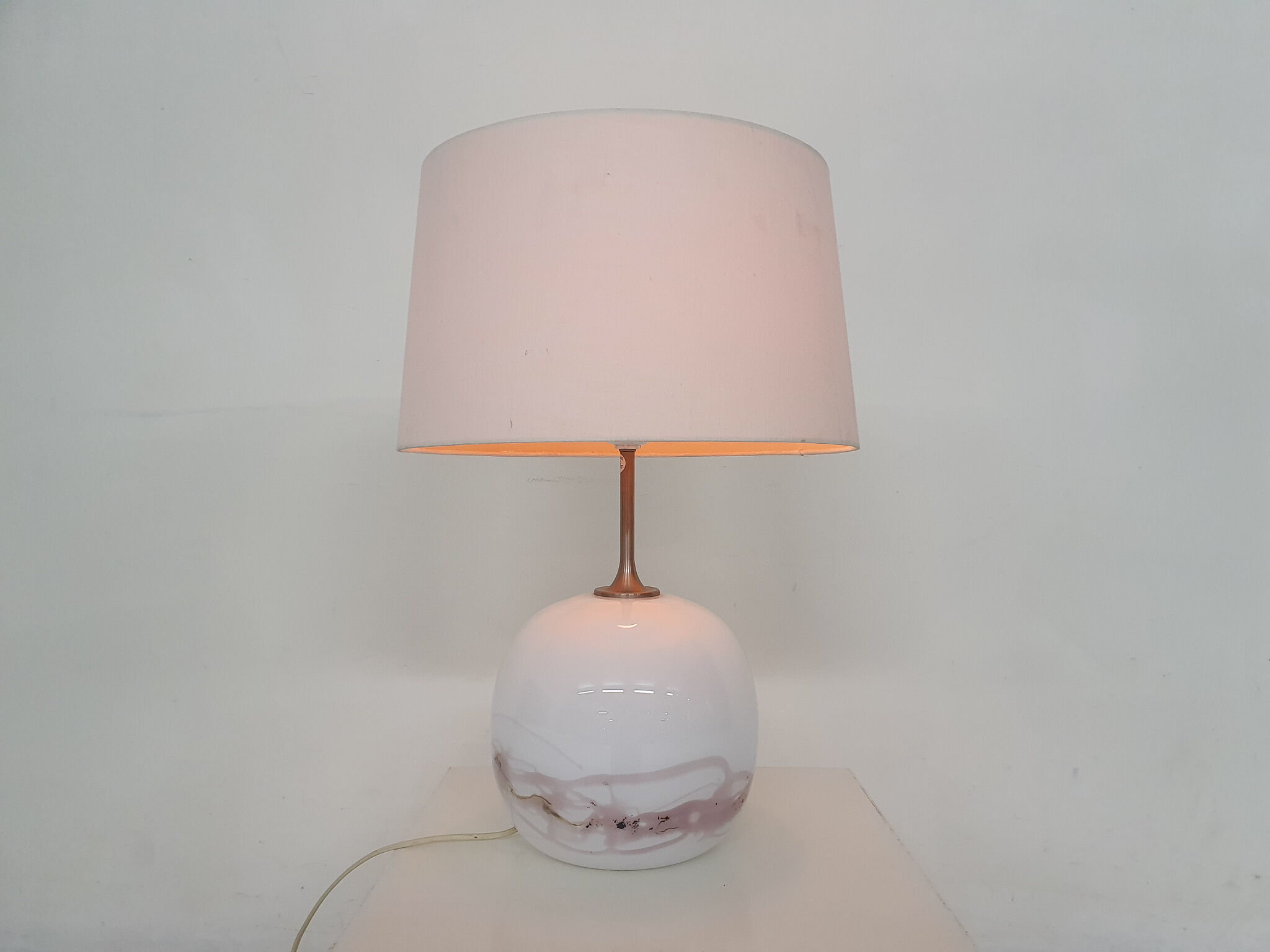 Michale Bang "Sakura" glass table light for Holmegaard, Denmark 1980's