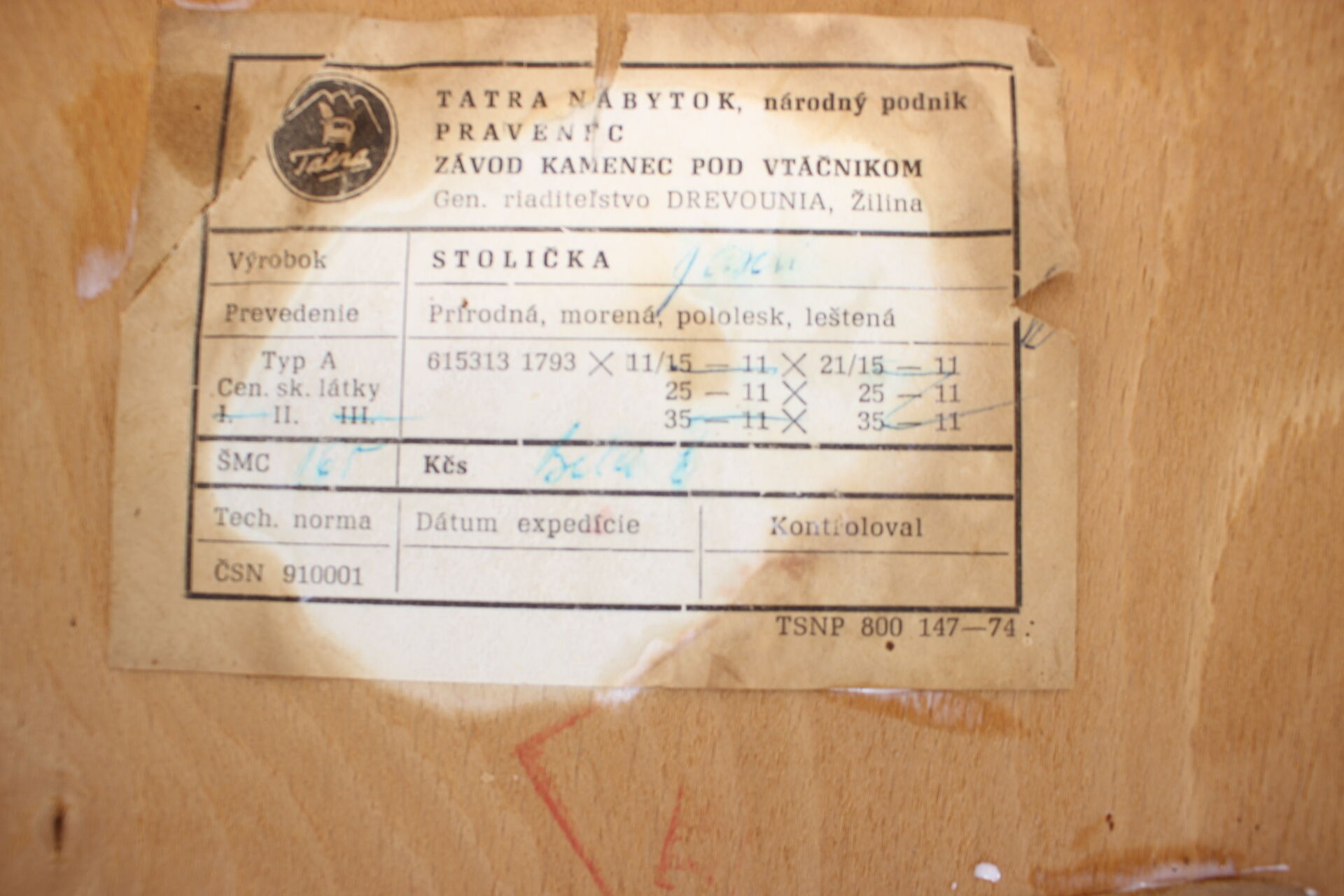 Set of four dining chairs/Tatra Pravenec, 1970's.