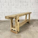 Primitive beech workbench from the 1900s