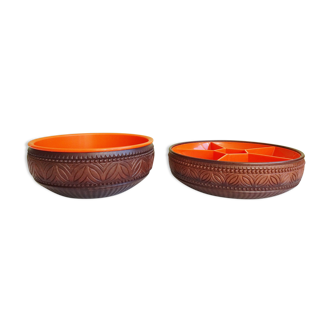 Emsa bowls in orange brown