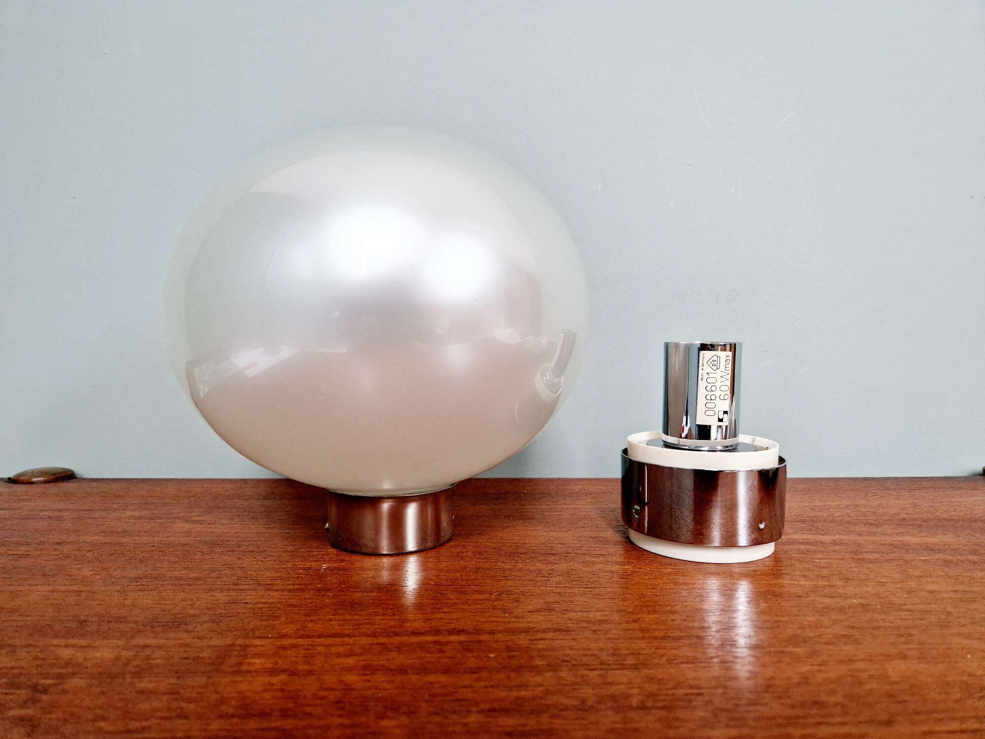 Opal glass wall/ceiling light, Motoko Ishii, 1970