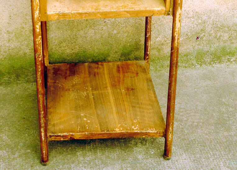 Vintage metal bedside table