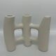 Brutalist vase in white ceramic