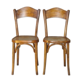 Set de 2 chaises bistrot Horgen Glarus Suisse vers 1930