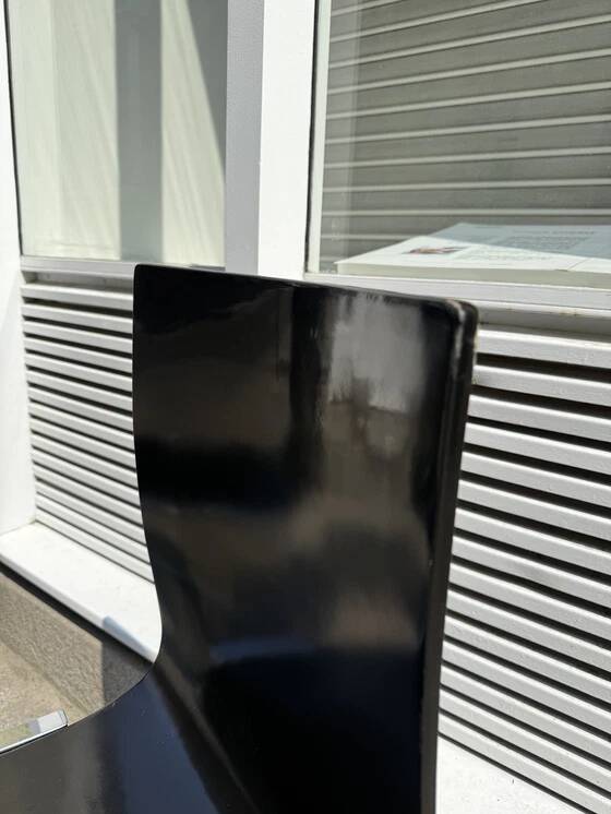 "Klass" designer chairs - wenge wood and chrome legs