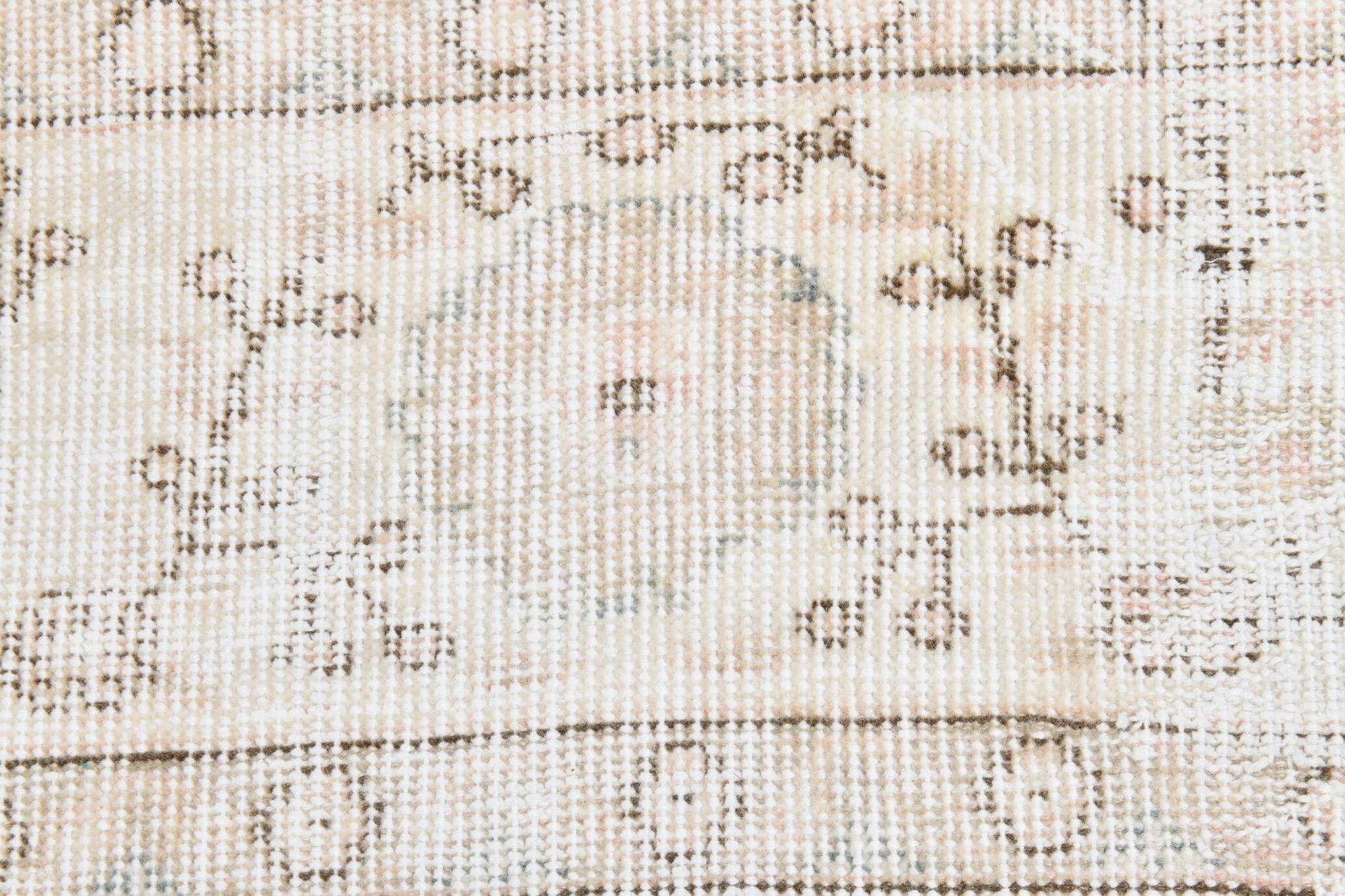 5x12 Pastel Beige Pink Turkish Vintage Area Rug, 160x375Cm