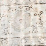 5x12 Pastel Beige Pink Turkish Vintage Area Rug, 160x375Cm