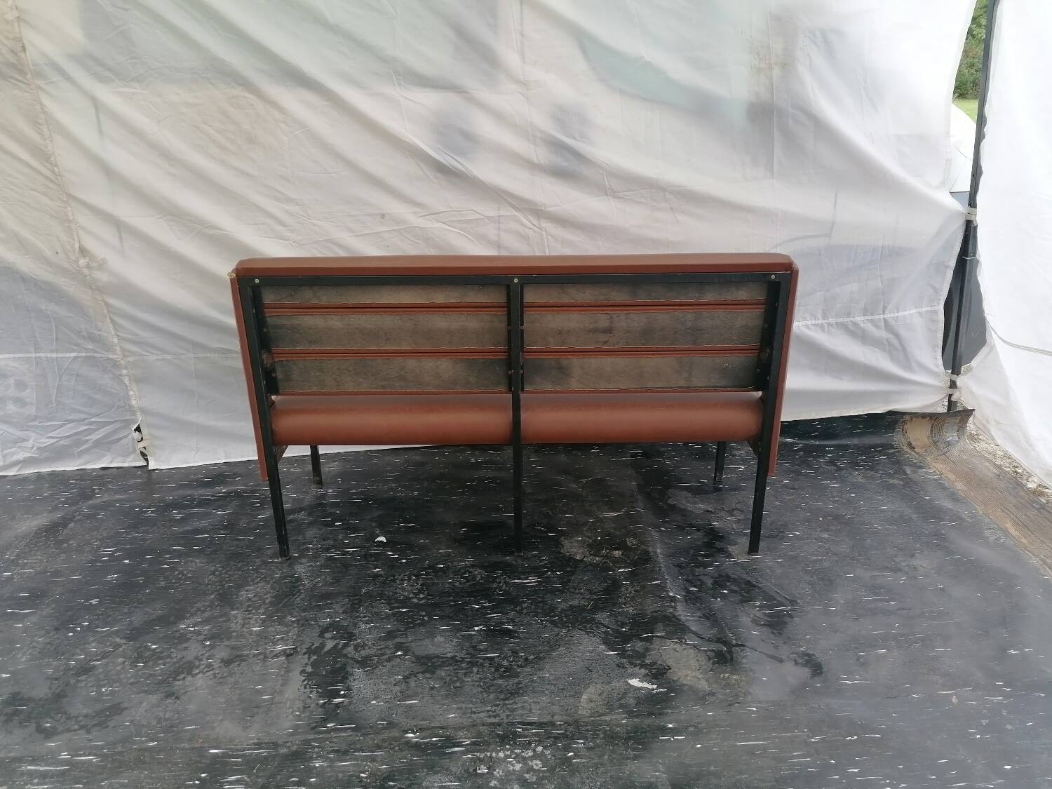 Faux leather bench seat, circa 1970