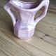 Vintage pearlescent vase, in the style of Vallauris, 1970s.
