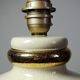 Cracked earthenware lamp Le Dauphin "Dynasty" Panama vintage 80s-90s