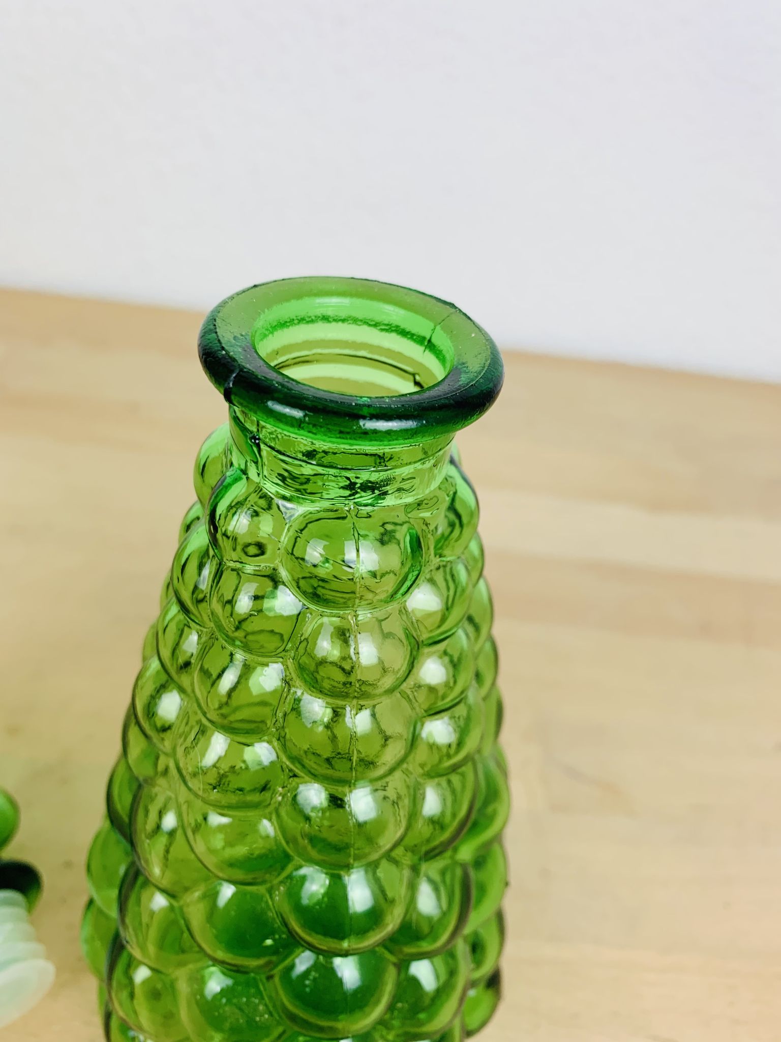 Carafe bouteille italienne verre verte