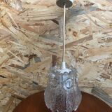 Old suspension glass molded shape flowers 70s vintage