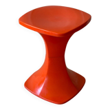 Orange plastic Tam-Tam stool
