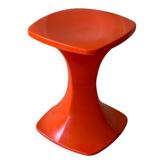 Orange plastic Tam-Tam stool