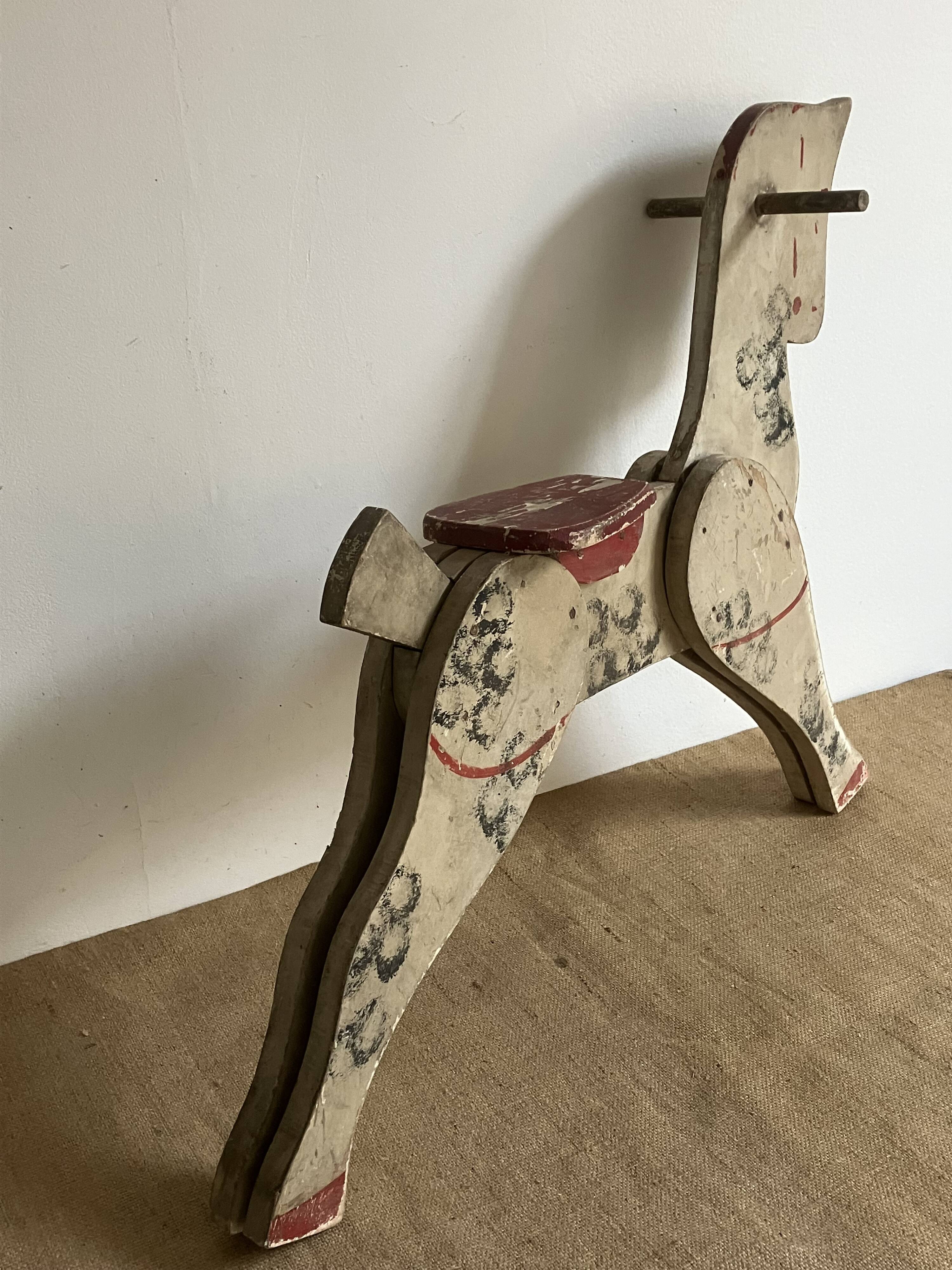 Old toy, wooden horse